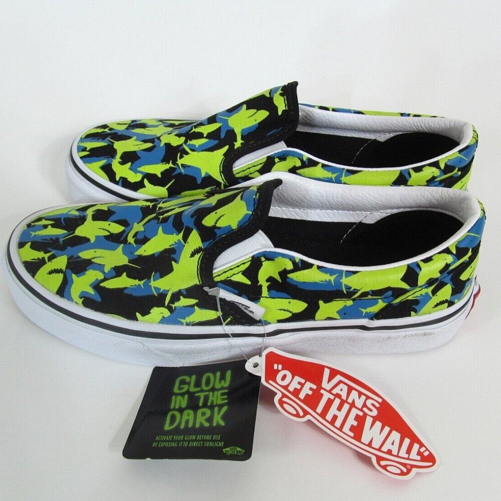 Vans Glow in the Dark Sharks Little Boy Shoes